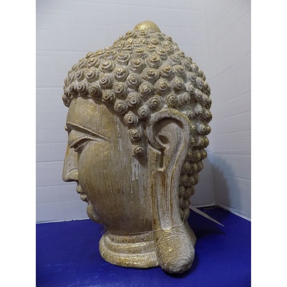 NEW Large Buddha Head Figurine Statue Sculptures Hindu Zen Buddhism - Picture 4 of 6